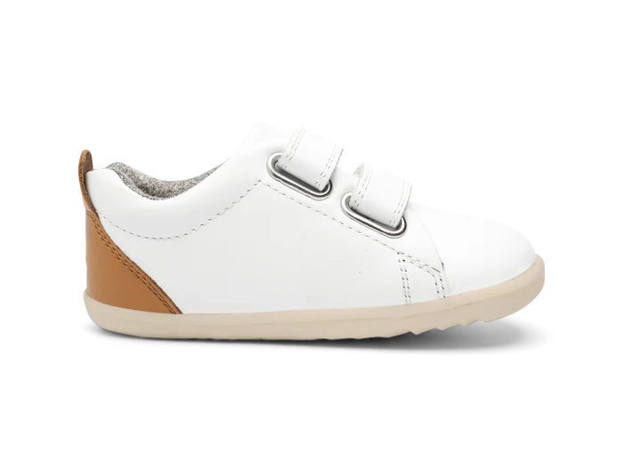 Bobux Step Up Grass Court White Caramel – Future Steps for Kids